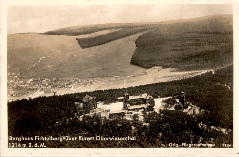 berghaus fichtelberg über kurort oberwiesenthal, fliegeraufn.