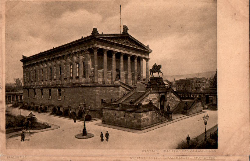 berlin, front der nationalgalerie