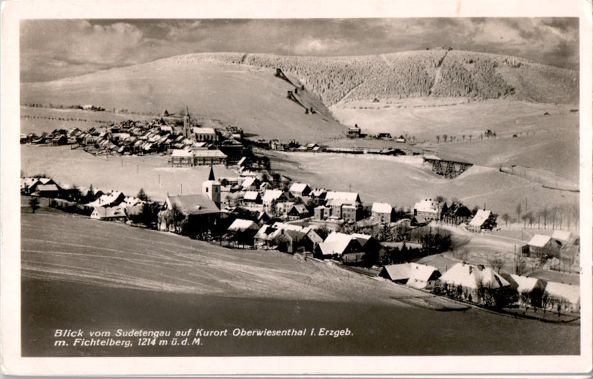 blick v. sudetengau auf kurort oberwiesenthal