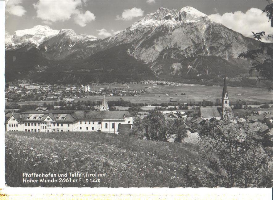 pfaffenhofen u. telfs i. tirol m. hoher munde