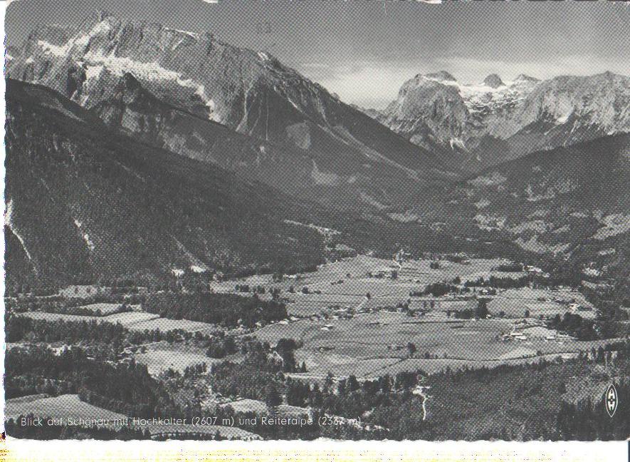 blick a. schönau m. hochkalter u. reiteralpe, 1967