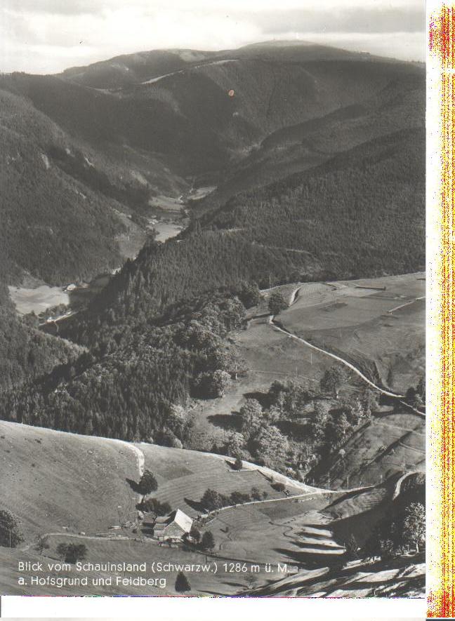 blick v. schauinsland a. hofsgrund u. feldberg