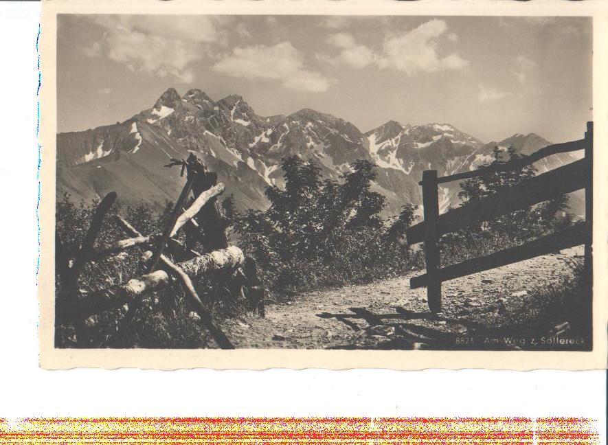 am weg z. söllereck, blick g. mädelelegabelgruppe