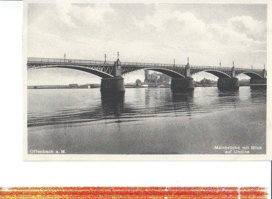 offenbach, mainbrücke m. blick a. undine