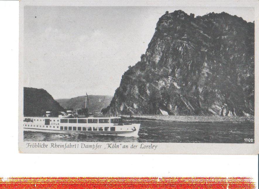 dampfer "köln" a.d. loreley, 1949