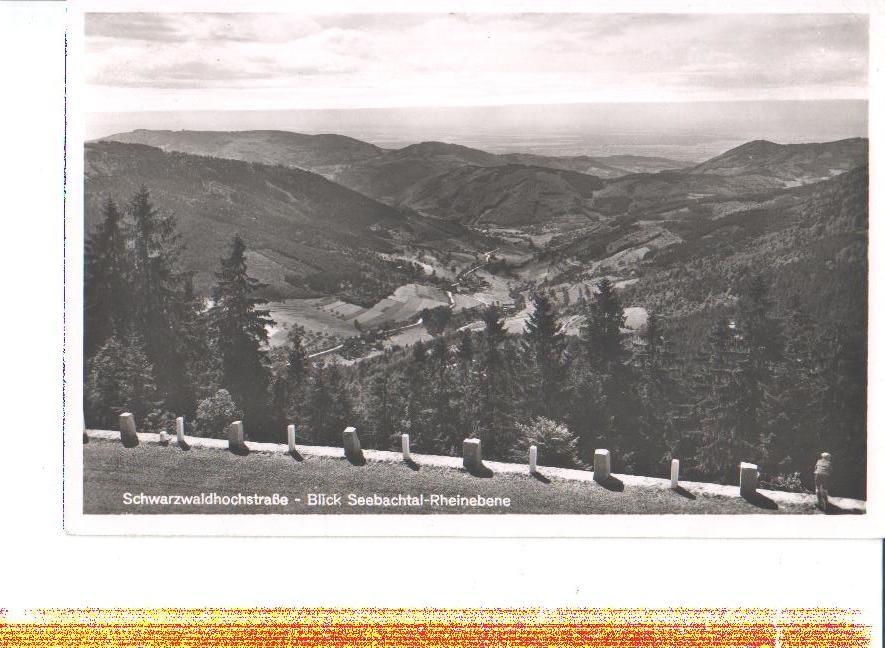 schwarzwaldhochstraße, blick seebachtal-rheinebene