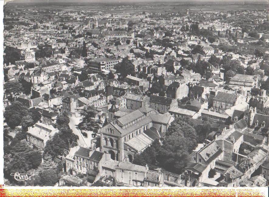 poitiers, vue aerienne, 1955