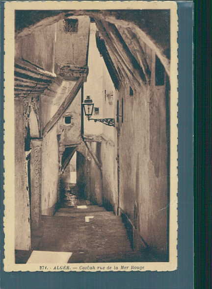 alger, algerien, casbah rue de la mer rouge