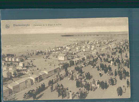 blankenberghe, panorama de la digue et le pier