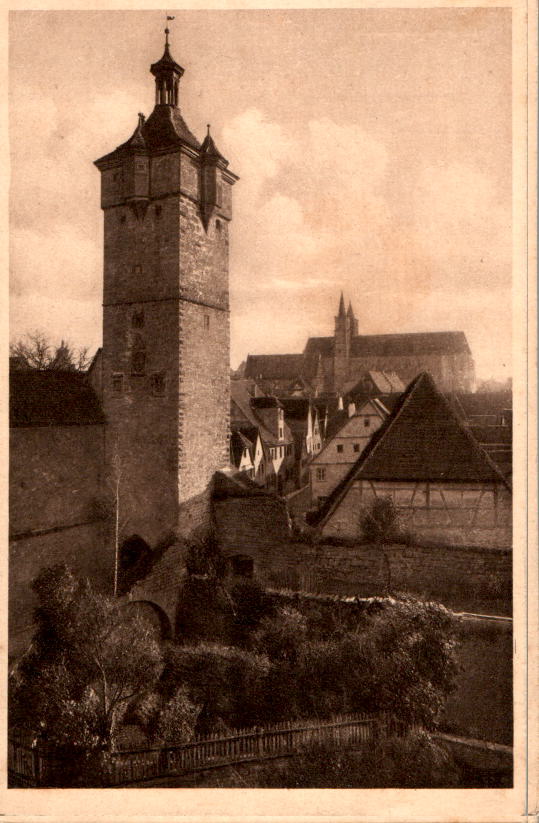 rothenburg o.t., blick v.d. klingenbastei