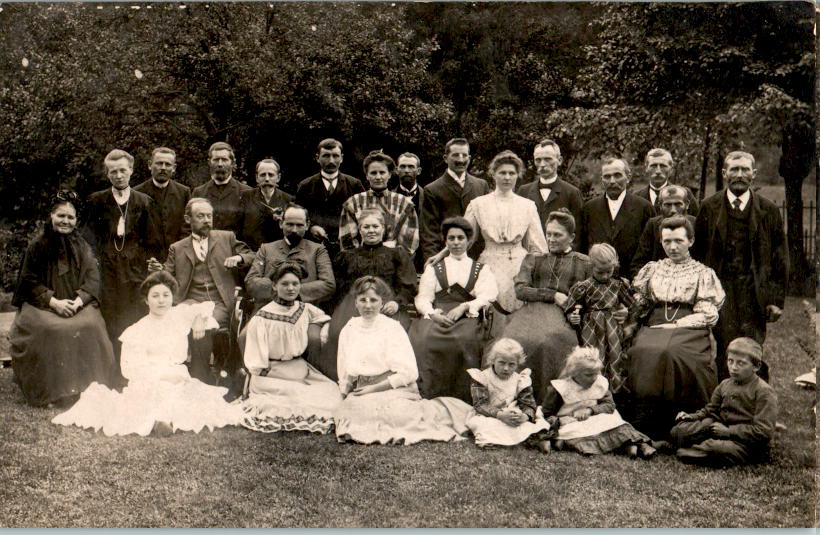 altes foto große familie 1908