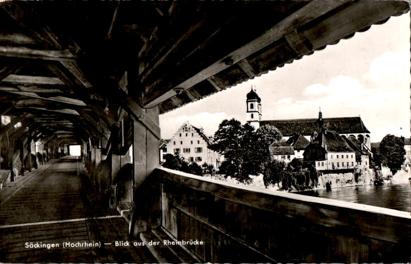 säckingen, blick aus der rheinbrücke