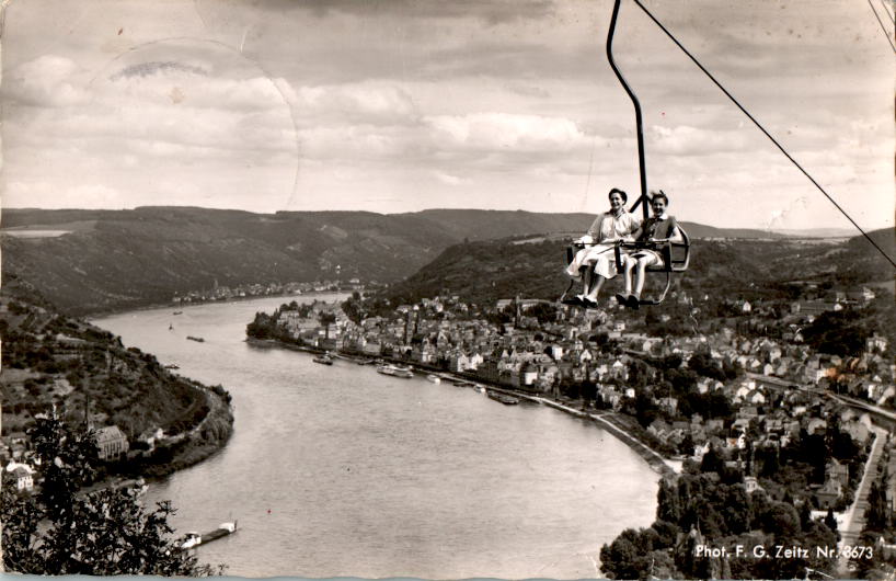 blick v.d. sesselbahn auf boppard und kamp am rhein