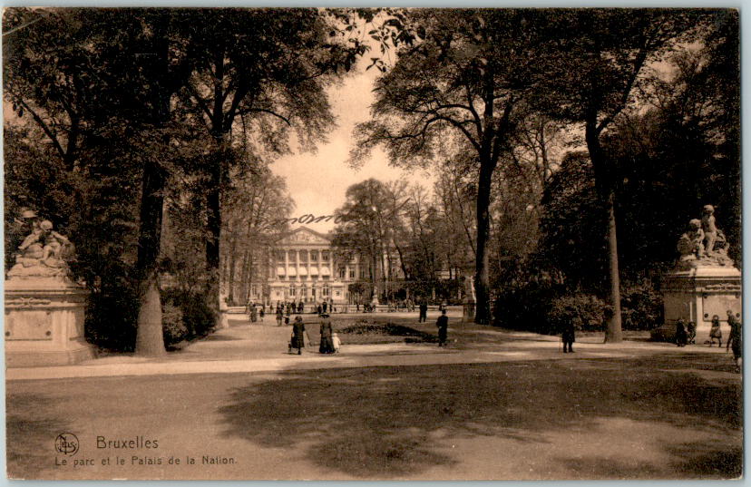 bruxelles, le parc et le palais de la nation