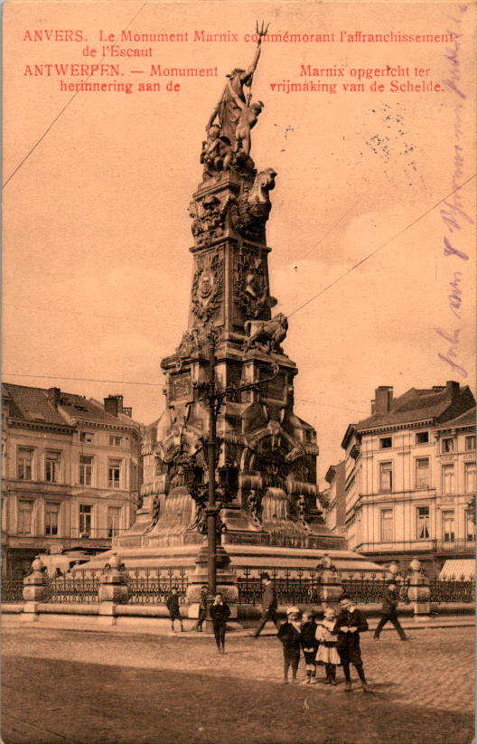 anvers, monument, festungslazarett antwerpen  stempel