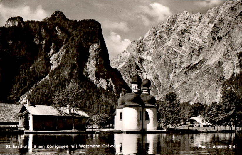 st. bartholomä am königssee m. watzmann