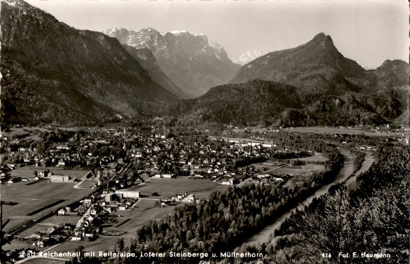 bad reichenhall mit reiteralpe, lofener steinberge u. müllnerhorn