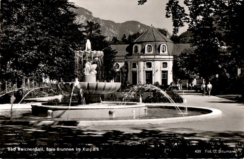 bad reichenhall, solebrunnen im kurpark