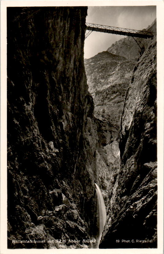 höllentalklamm mit hoher brücke