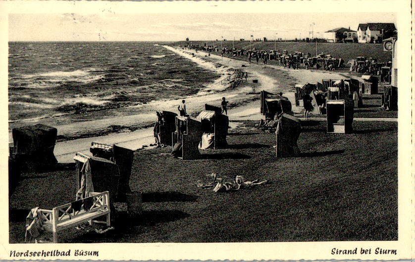 büsum, strand bei sturm