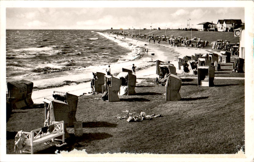 büsum, strand bei sturm