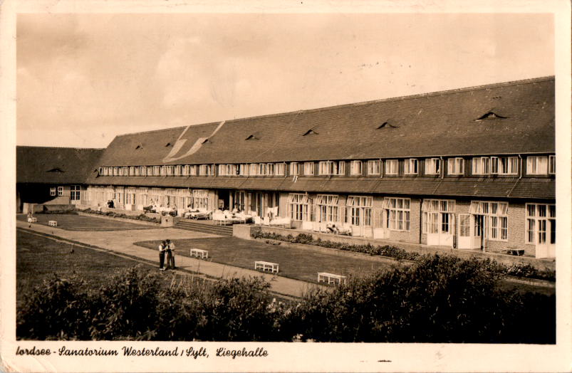 nordsee-sanatorium westerland, liegehalle, 1957