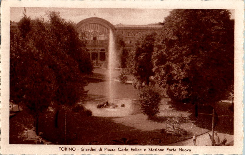 torino, giardini di piazza carlo felice e stazione porta nuova