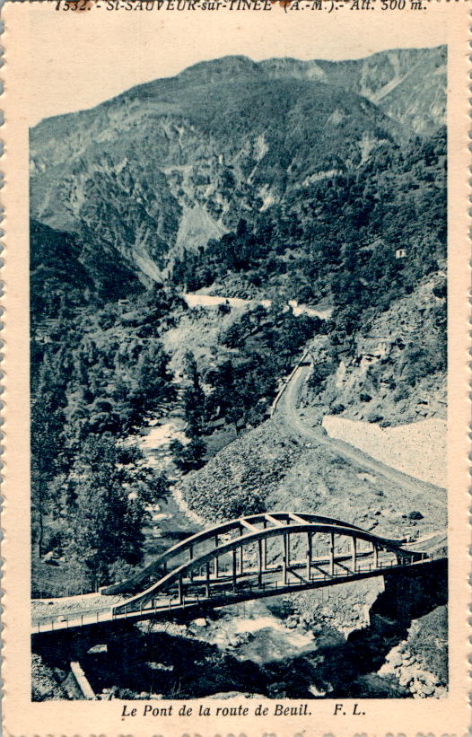 st sauveur sur tinee, le pont de la route de beuil