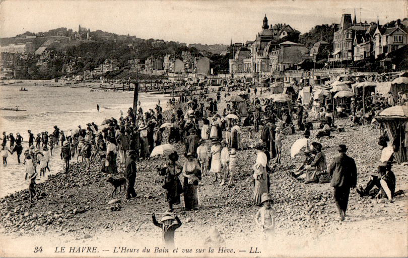 le havre, l'heure du bain et vue sur la hève