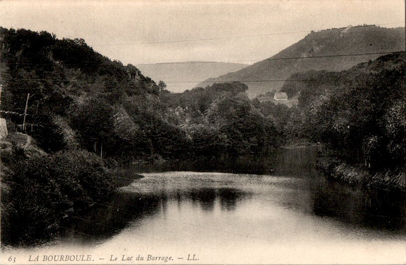 la bourboule, le lac du barrage