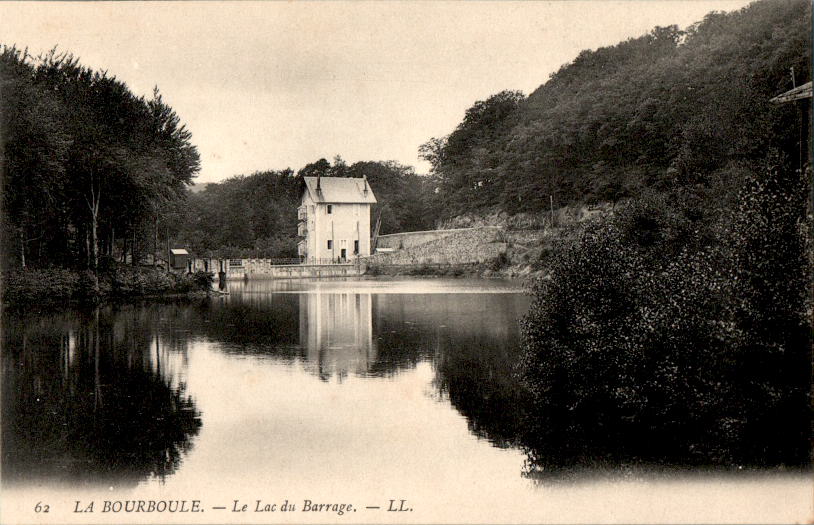 la bourboule, le lac du barrage