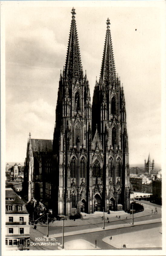 köln am rhein, dom westseite