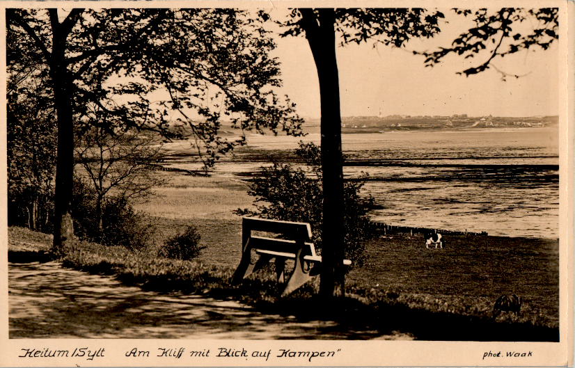 keitum sylt, am kliff mit blick auf kampen